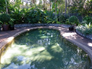 Swimming pool before resurfacing