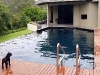 Black paint on pool