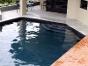 Swimming pool painted in Black