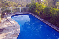 Concrete pool restoration with Homebush Blue in Castlecrag NSW
