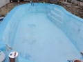 Pool prepared for paint