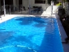 Swiming pool painted with Sapphire Dark Blue