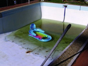 Swimming pool before resurfacing